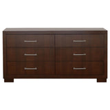 Juego de dormitorio Jessica California King de 4 piezas Capuchino
