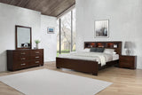 Juego de dormitorio Jessica de 4 piezas, tamaño queen, capuchino