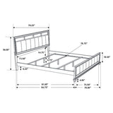 Cama King con paneles de madera Barzini Eastern en color negro