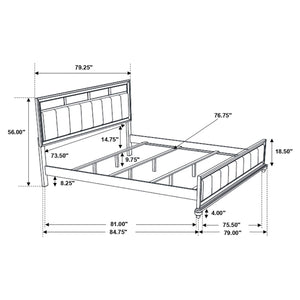 Cama King con paneles de madera Barzini Eastern en color negro