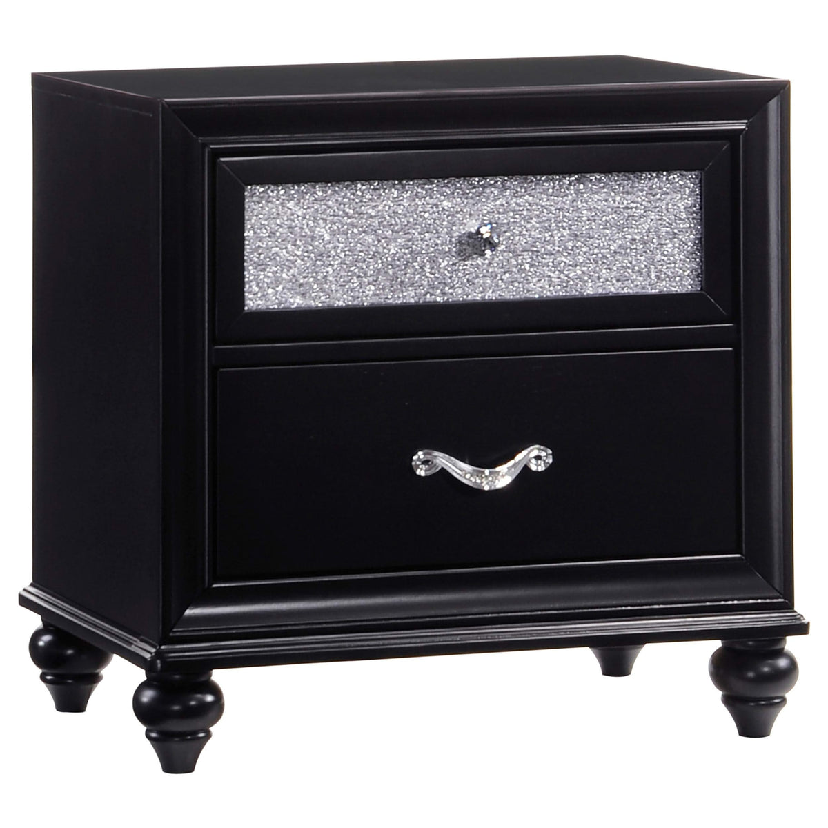 Juego de dormitorio California King de 5 piezas Barzini, color negro