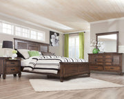 Franco 4-piece California King Bedroom Set Burnished Oak