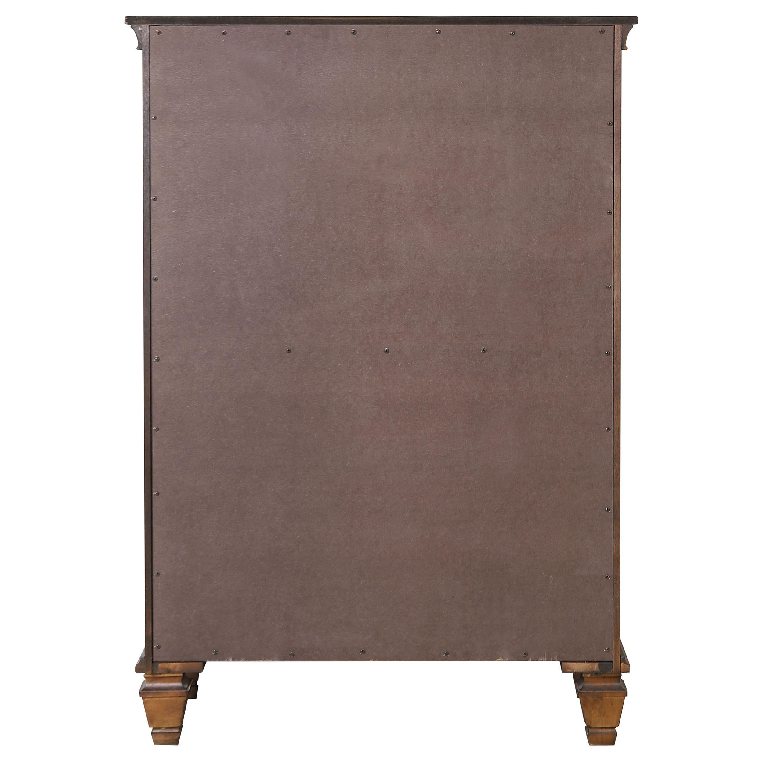Franco 5-drawer Bedroom Chest Burnished Oak