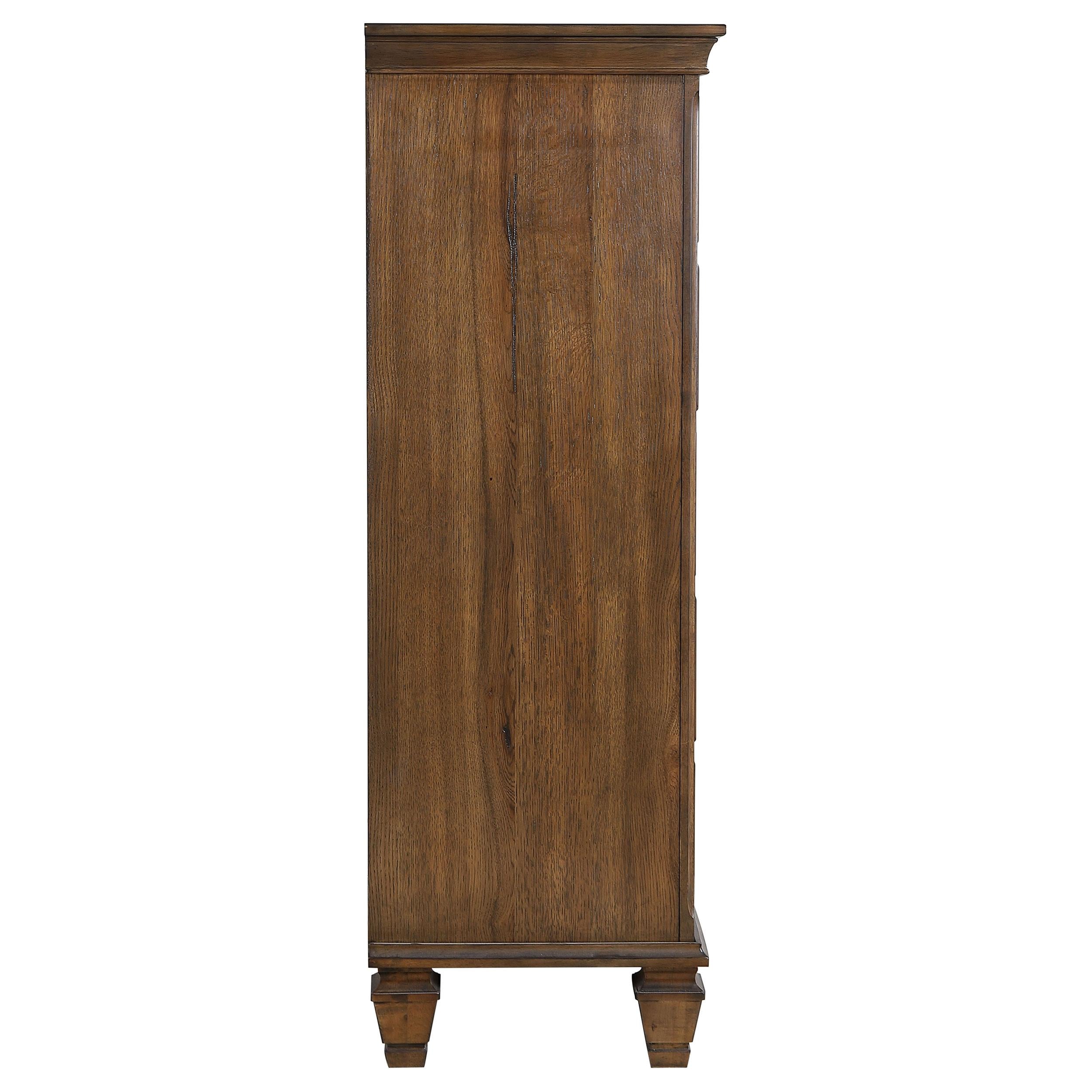 Franco 5-drawer Bedroom Chest Burnished Oak