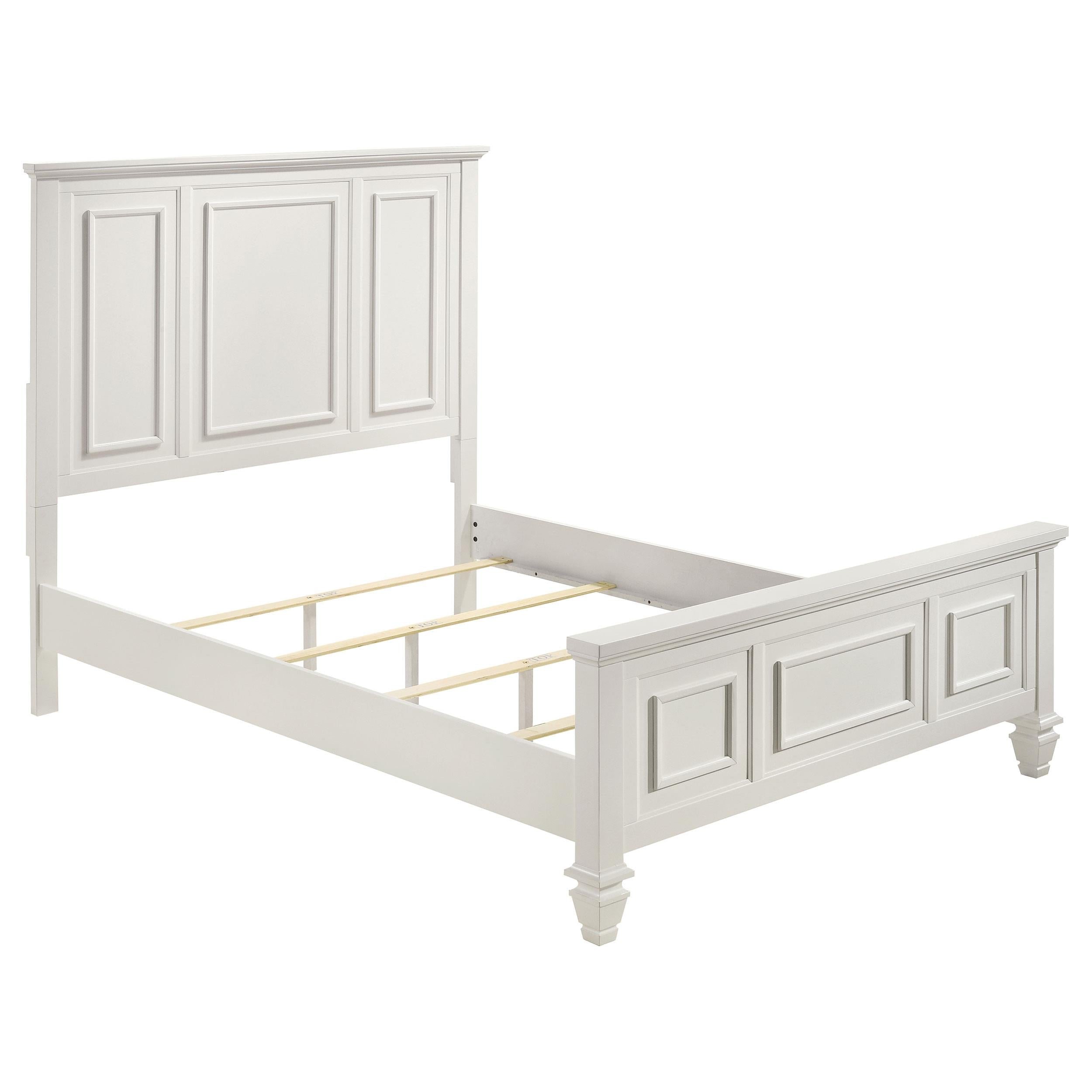 Sandy Beach 4-piece California King Bedroom Set Cream White