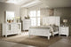 Juego de dormitorio Sandy Beach California King de 5 piezas en color blanco crema