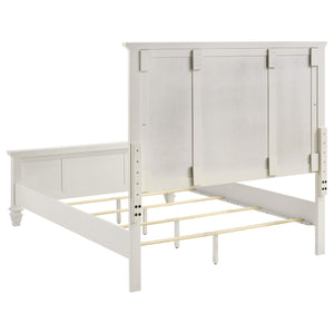 Juego de dormitorio Sandy Beach California King de 5 piezas en color blanco crema