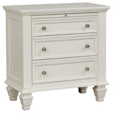 Juego de dormitorio Sandy Beach California King de 5 piezas en color blanco crema