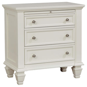 Juego de dormitorio Sandy Beach California King de 5 piezas en color blanco crema