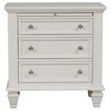 Juego de dormitorio Sandy Beach California King de 5 piezas en color blanco crema