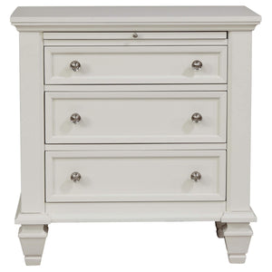 Juego de dormitorio Sandy Beach California King de 5 piezas en color blanco crema