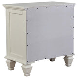 Juego de dormitorio Sandy Beach California King de 5 piezas en color blanco crema