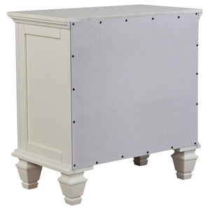 Juego de dormitorio Sandy Beach California King de 5 piezas en color blanco crema