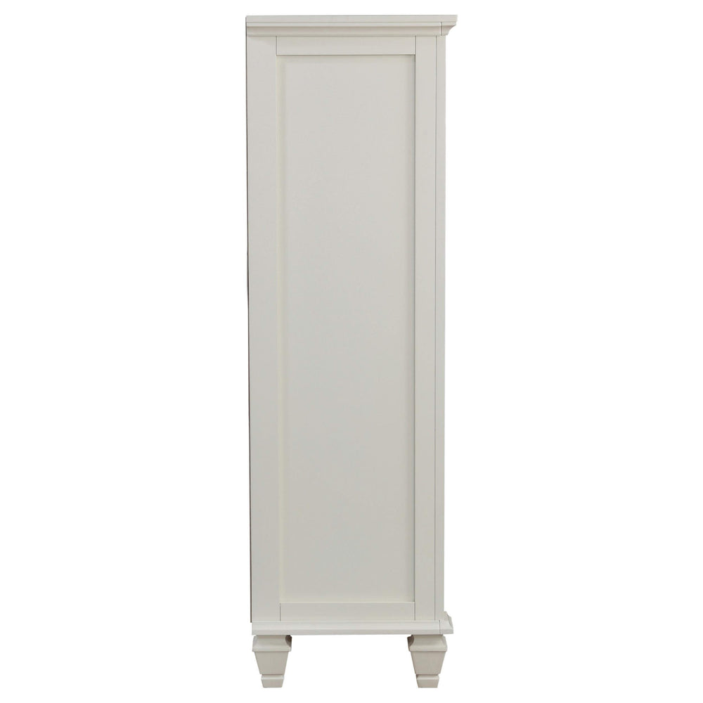 Cómoda Sandy Beach de 8 cajones en color blanco crema