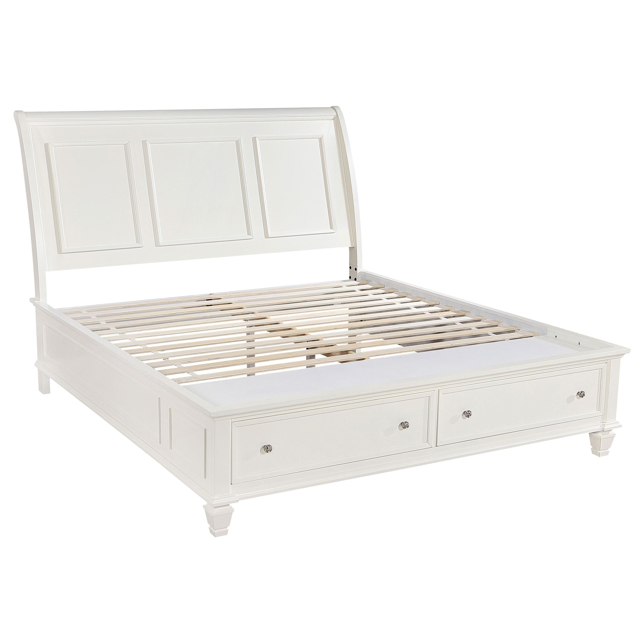 Sandy Beach 4-piece Eastern King Bedroom Set Cream White