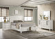 Juego de dormitorio Sandy Beach California King de 4 piezas en color blanco crema