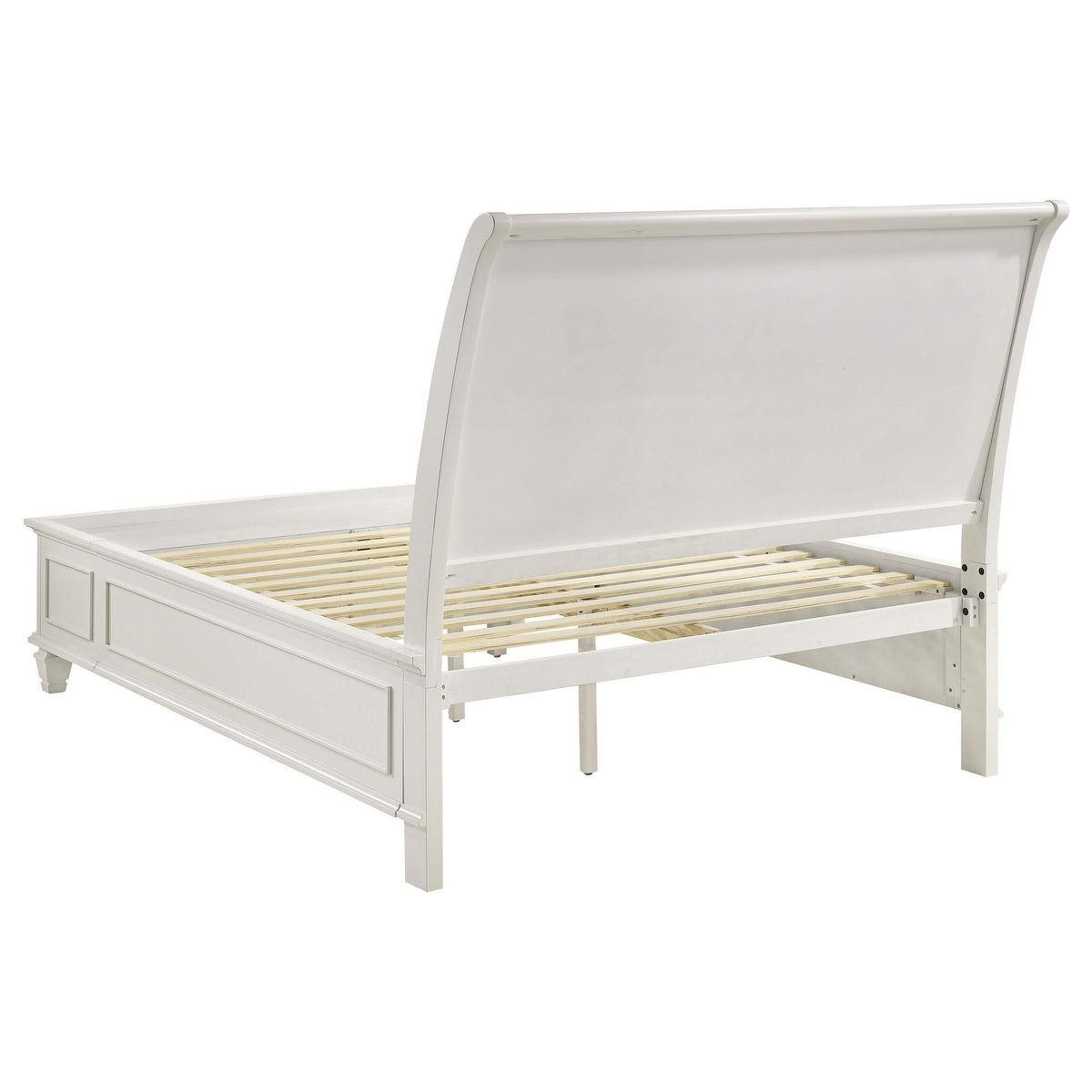 Juego de dormitorio Sandy Beach California King de 4 piezas en color blanco crema