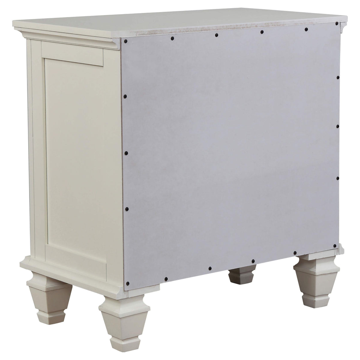 Juego de dormitorio Sandy Beach California King de 4 piezas en color blanco crema