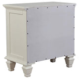 Juego de dormitorio Sandy Beach California King de 4 piezas en color blanco crema