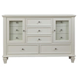 Juego de dormitorio Sandy Beach California King de 4 piezas en color blanco crema