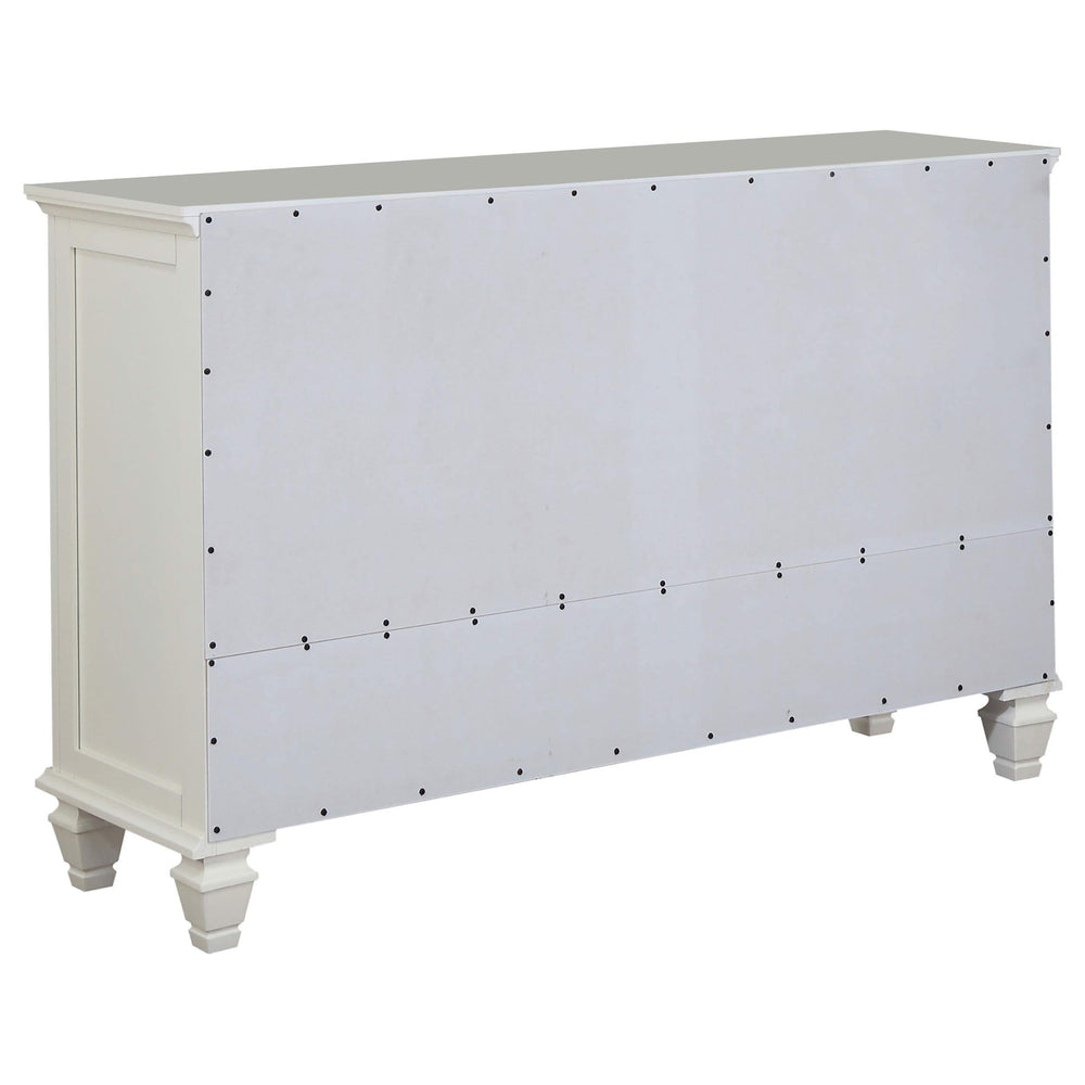 Juego de dormitorio Sandy Beach California King de 4 piezas en color blanco crema