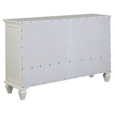 Juego de dormitorio Sandy Beach California King de 4 piezas en color blanco crema