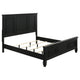 Cama Queen con paneles de madera Sandy Beach en color negro