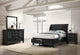 Juego de dormitorio Sandy Beach de 4 piezas, color negro, tamaño king
