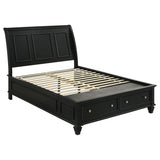 Juego de dormitorio Sandy Beach de 4 piezas, color negro, tamaño king