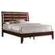 Cama Queen con paneles de madera Serenity en color Merlot intenso