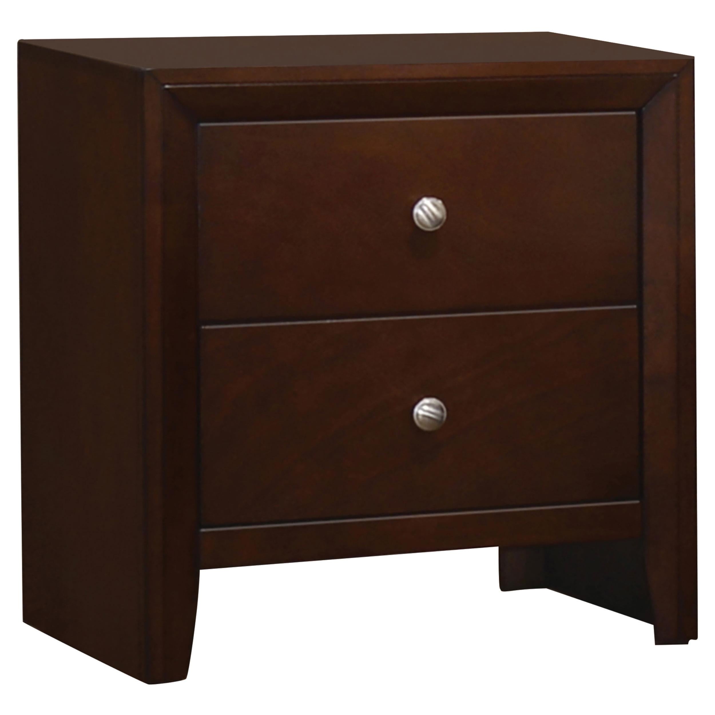 Serenity 2-drawer Nightstand Rich Merlot