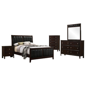 Juego de dormitorio completo Carlton de 5 piezas Cappuccino
