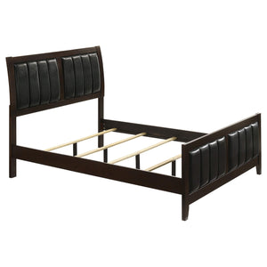 Cama Carlton Wood con paneles completos color capuchino