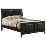 Cama Carlton Wood con paneles completos color capuchino