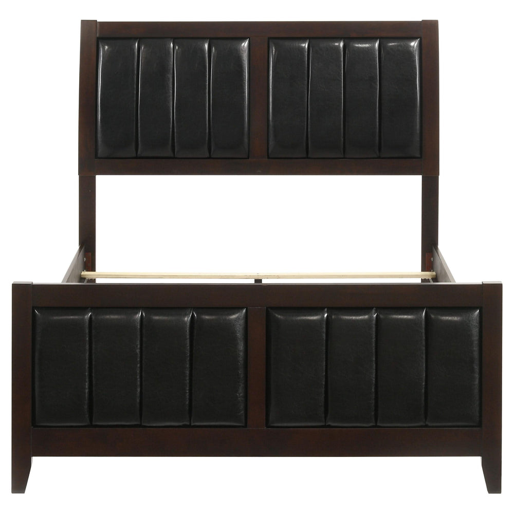 Cama Carlton Wood con paneles completos color capuchino