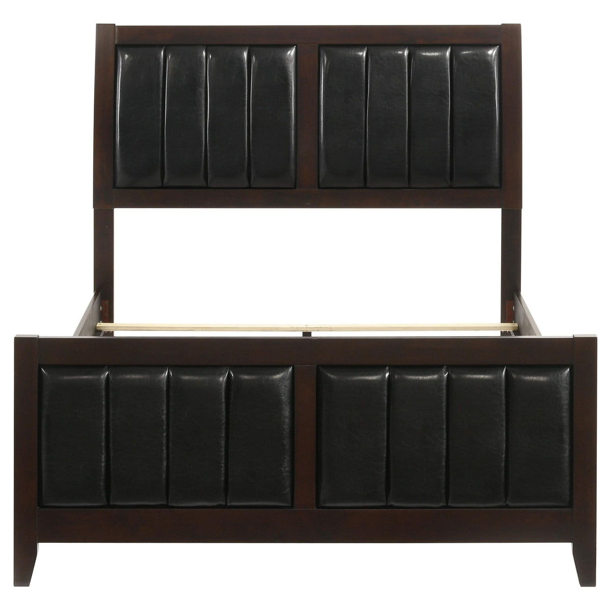 Cama Carlton Wood con paneles completos color capuchino
