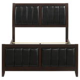 Cama Carlton Wood con paneles completos color capuchino