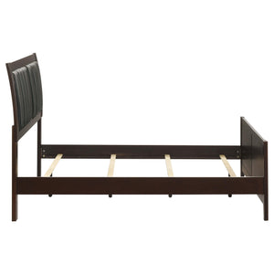 Cama Carlton Wood con paneles completos color capuchino