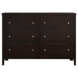 Juego de dormitorio Carlton Eastern King de 4 piezas en color capuchino
