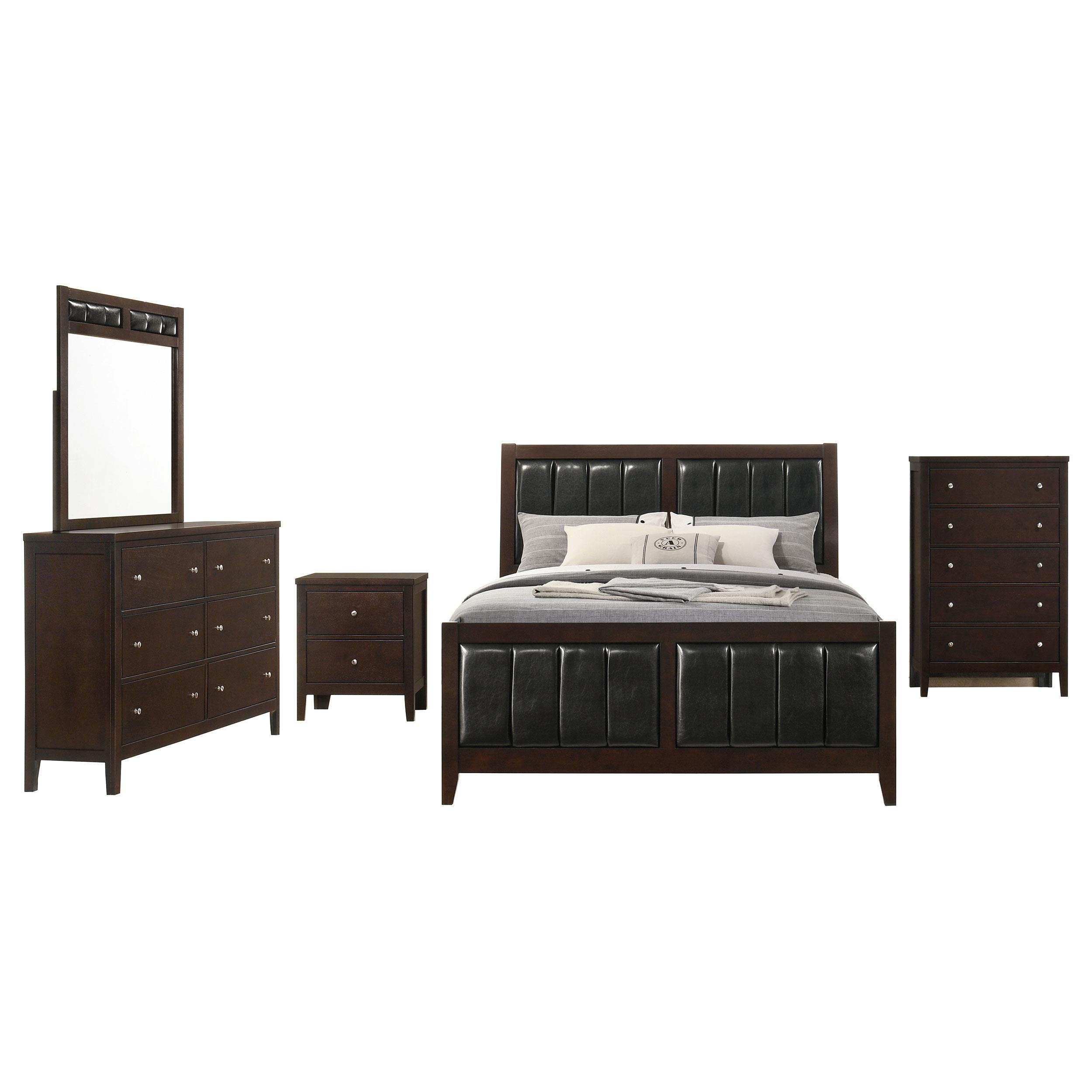 Carlton 5-piece Eastern King Bedroom Set Cappuccino