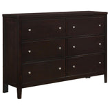 Juego de dormitorio Carlton Eastern King de 5 piezas en color capuchino