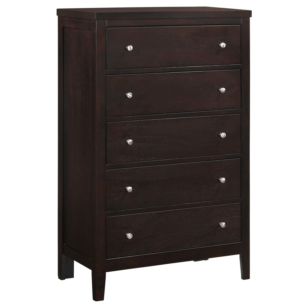 Juego de dormitorio Carlton Eastern King de 5 piezas en color capuchino