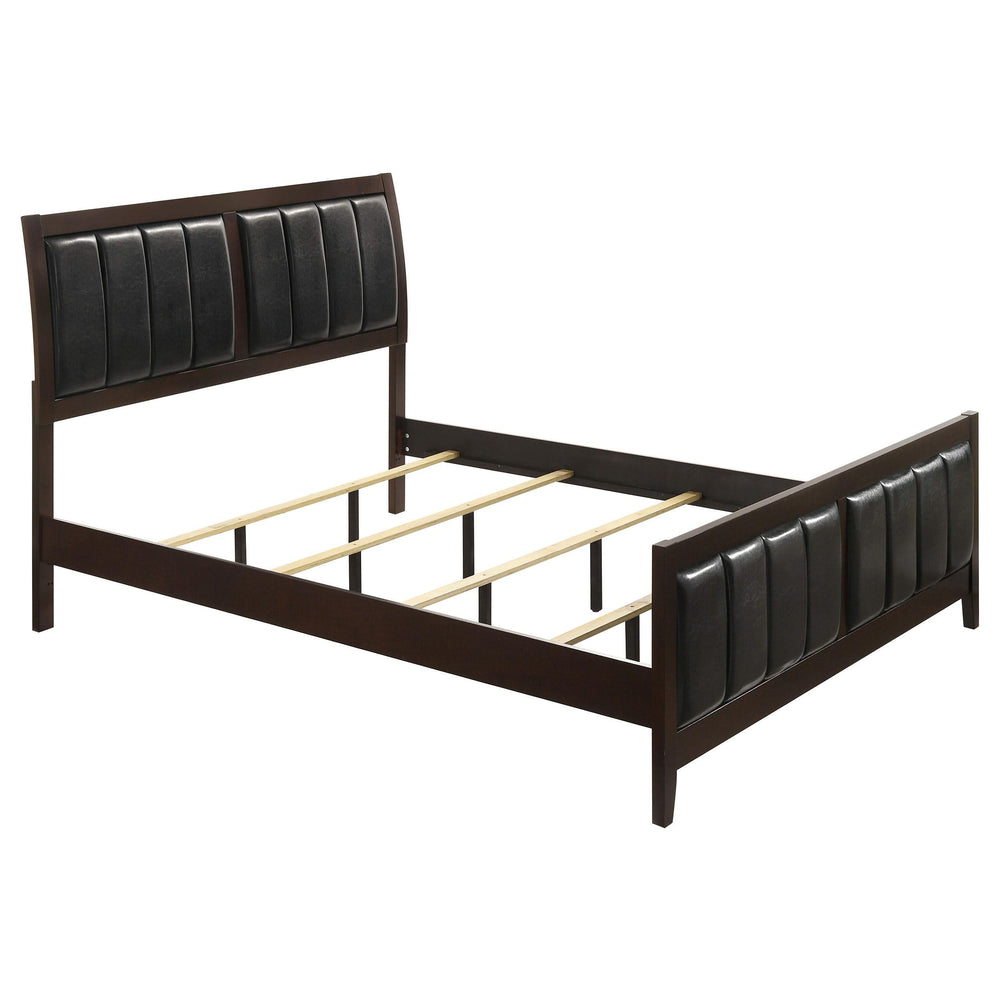 Cama Carlton Wood Eastern King con paneles en color capuchino