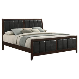 Cama Carlton Wood Eastern King con paneles en color capuchino