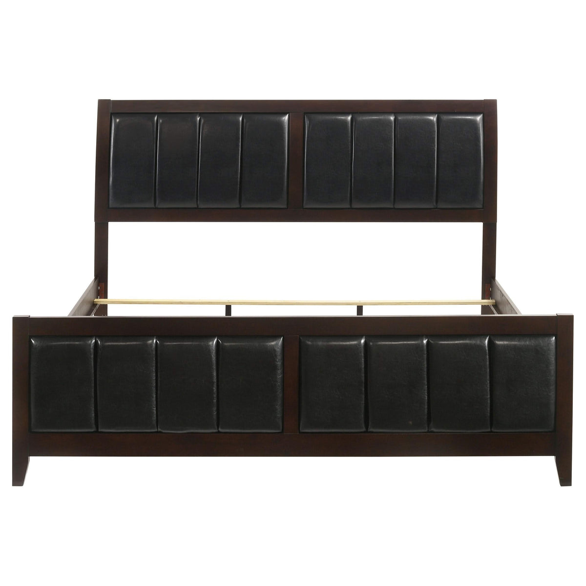 Cama Carlton Wood Eastern King con paneles en color capuchino