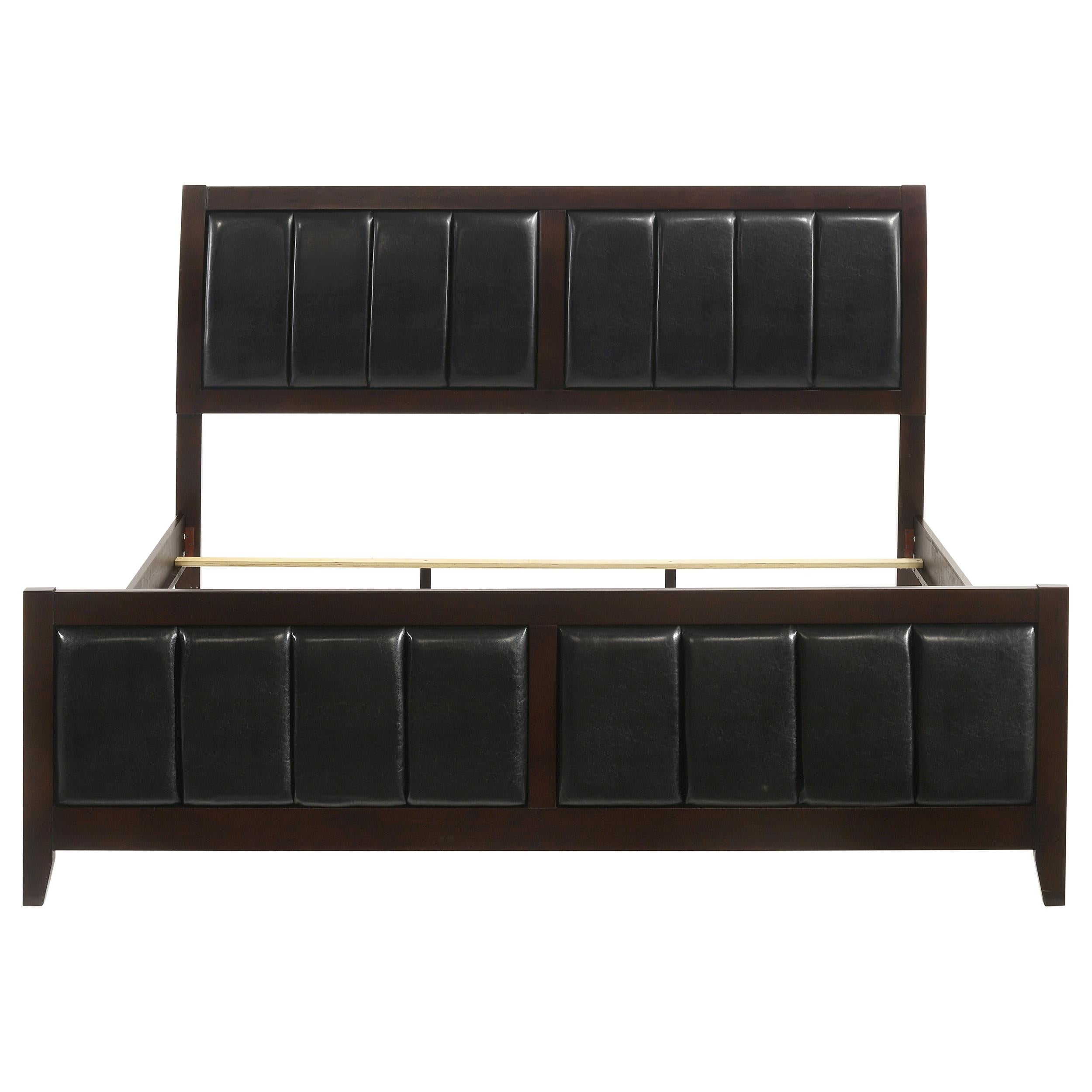 Carlton Wood Eastern King Panel Bed Cappuccino