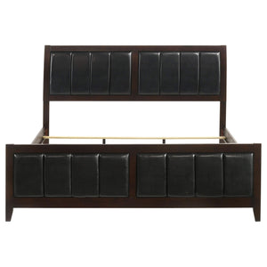 Cama Carlton Wood Eastern King con paneles en color capuchino
