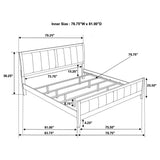 Cama Carlton Wood Eastern King con paneles en color capuchino