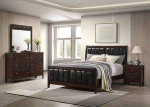 Juego de dormitorio Carlton California King de 4 piezas Cappuccino