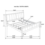 Juego de dormitorio Carlton California King de 5 piezas Cappuccino